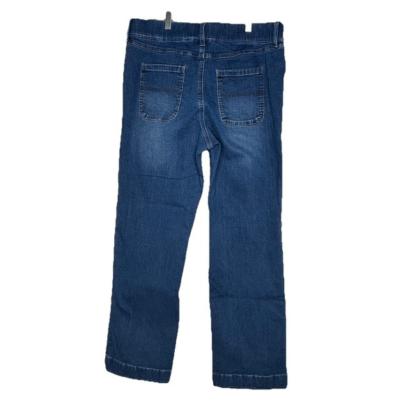 d&co. denim + company Womens 16 Blue Jeans Medium Wash Denim‎ Stretch Boot Cut - Picture 1 of 6
